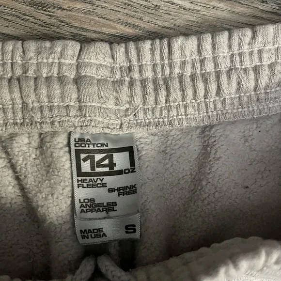 Light Gray Sweatpants || Los Angeles Apparel || 14oz Heavy Fleece - Picture 4 of 7